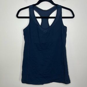 LuLuLemon Nocturnal Teal Deep Breath Tank - size 8